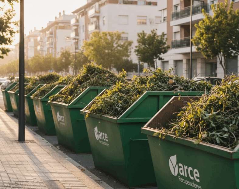 Contenedores restos poda madrid